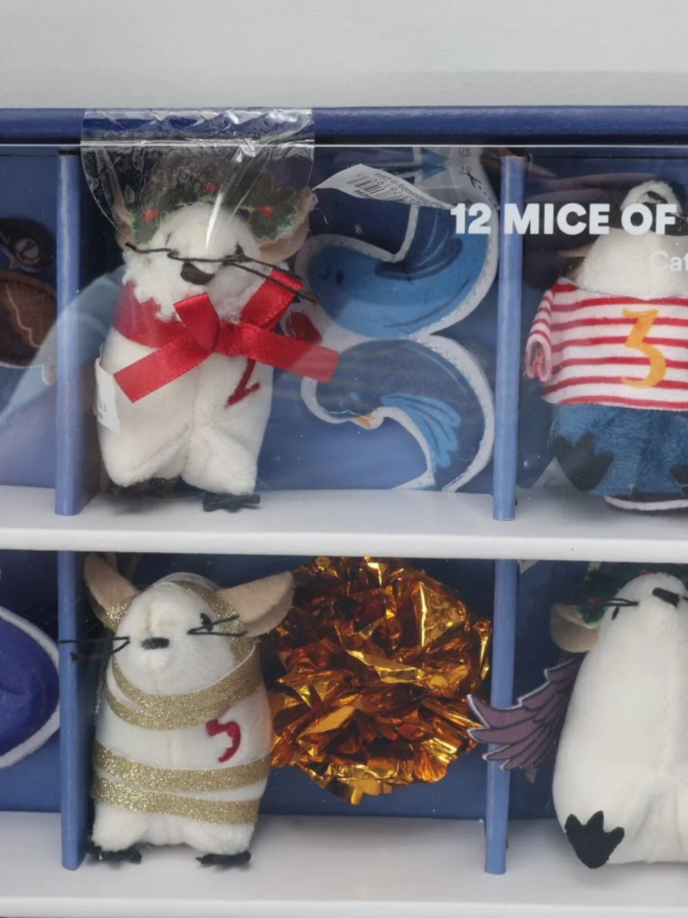 MERRY MAKINGS Mini Plush Mice 12 Days of Christmas Advent CATNIP CAT TOYS